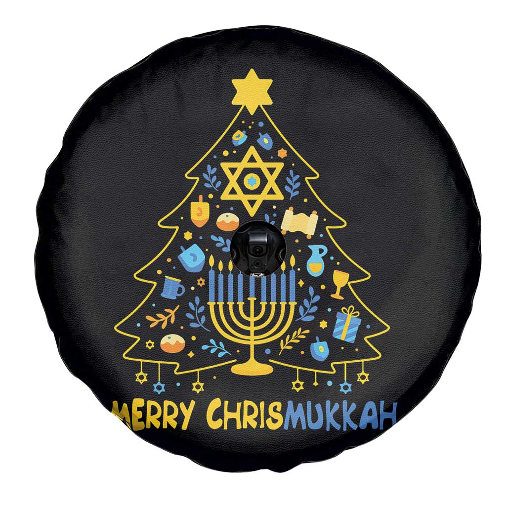 Merry Chrismukkah Spare Tire Cover Jewish Happy Hanukkah Christmas Tree TS10 Print Your Wear