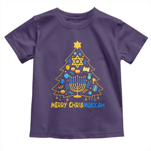 Merry Chrismukkah Toddler T Shirt Jewish Happy Hanukkah Christmas Tree TS10 Purple Print Your Wear