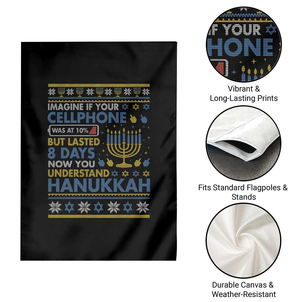 Funny Ugly Hanukkah Garden Flag Imagine Your Cellphone Chanukah Jewish TS10 Print Your Wear