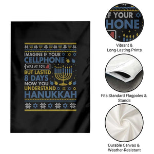 Funny Ugly Hanukkah Garden Flag Imagine Your Cellphone Chanukah Jewish TS10 Print Your Wear