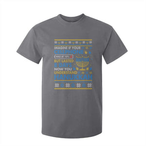 Funny Ugly Hanukkah T Shirt For Kid Imagine Your Cellphone Chanukah Jewish TS10 Charcoal Print Your Wear