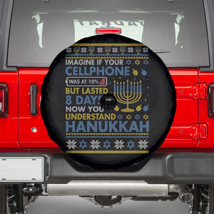 Funny Ugly Hanukkah Spare Tire Cover Imagine Your Cellphone Chanukah Jewish TS10 Black Print Your Wear