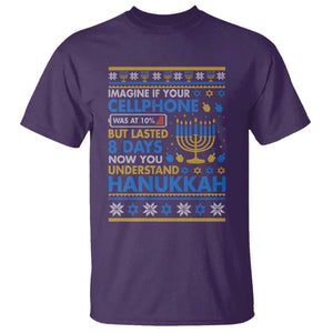 Funny Ugly Hanukkah T Shirt Imagine Your Cellphone Chanukah Jewish TS10 Purple Print Your Wear