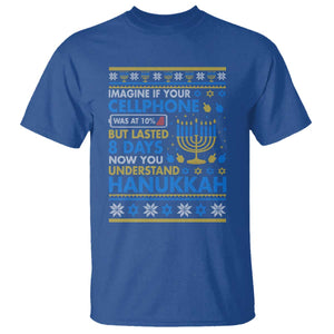 Funny Ugly Hanukkah T Shirt Imagine Your Cellphone Chanukah Jewish TS10 Royal Blue Print Your Wear