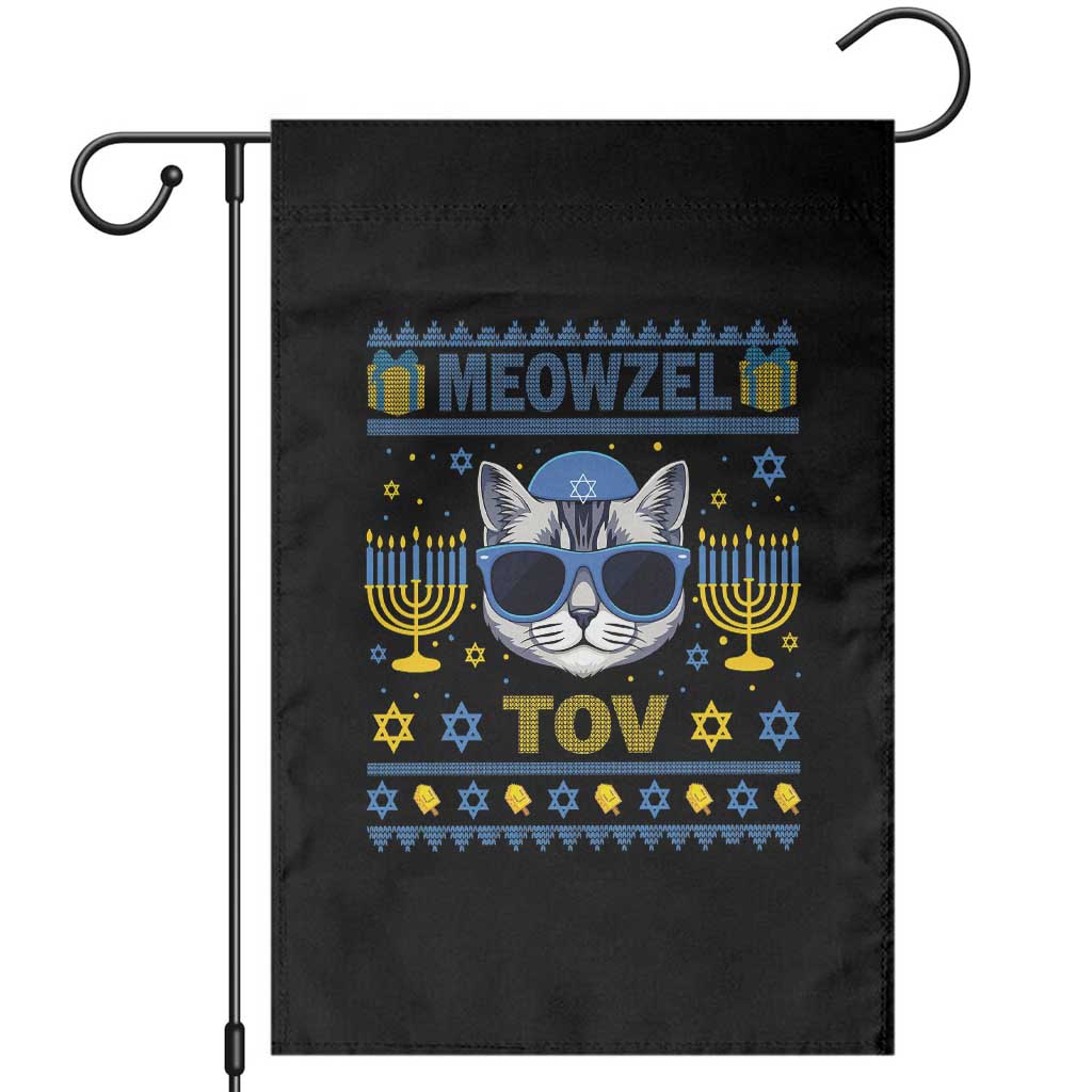Cat Hanukkah Garden Flag Meowzel Tov Jewish Cat Owner Ugly Chanukah TS10 Black Print Your Wear