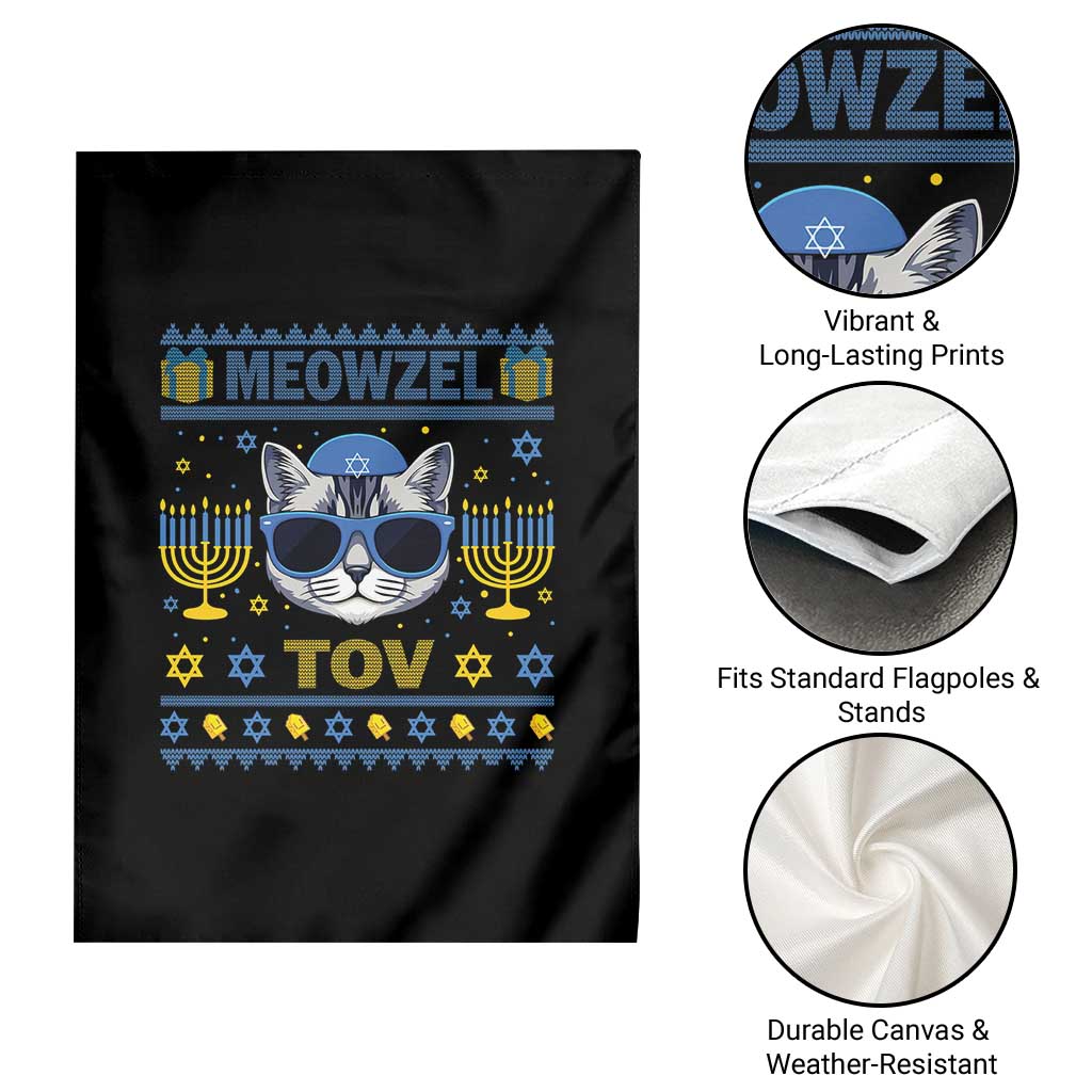 Cat Hanukkah Garden Flag Meowzel Tov Jewish Cat Owner Ugly Chanukah TS10 Print Your Wear