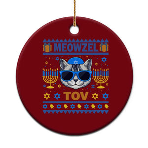 Cat Hanukkah Ceramic Ornament Meowzel Tov Jewish Cat Owner Ugly Chanukah TS10 1pc Red Print Your Wear