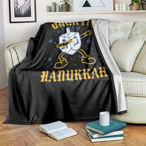 Bruh Hanukkah Throw Blanket Funny Dabbing Dreidel Love Jewish Chanukah Jew Gift TS10 Print Your Wear