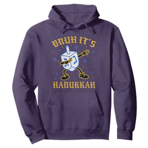 Bruh Hanukkah Hoodie Funny Dabbing Dreidel Love Jewish Chanukah Jew Gift TS10 Purple Print Your Wear