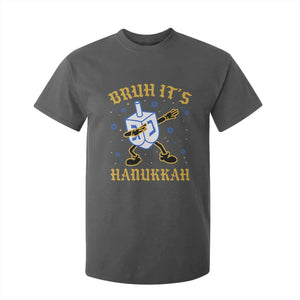 Bruh Hanukkah T Shirt For Kid Funny Dabbing Dreidel Love Jewish Chanukah Jew Gift TS10 Dark Heather Print Your Wear