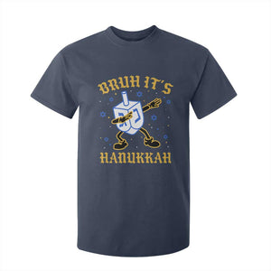 Bruh Hanukkah T Shirt For Kid Funny Dabbing Dreidel Love Jewish Chanukah Jew Gift TS10 Navy Print Your Wear