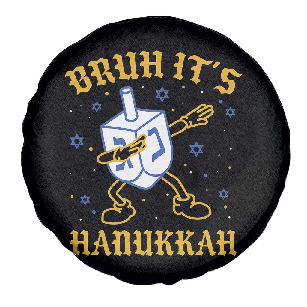 Bruh Hanukkah Spare Tire Cover Funny Dabbing Dreidel Love Jewish Chanukah Jew Gift TS10 Print Your Wear