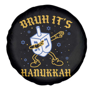 Bruh Hanukkah Spare Tire Cover Funny Dabbing Dreidel Love Jewish Chanukah Jew Gift TS10 Print Your Wear