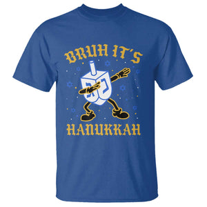 Bruh Hanukkah T Shirt Funny Dabbing Dreidel Love Jewish Chanukah Jew Gift TS10 Royal Blue Print Your Wear