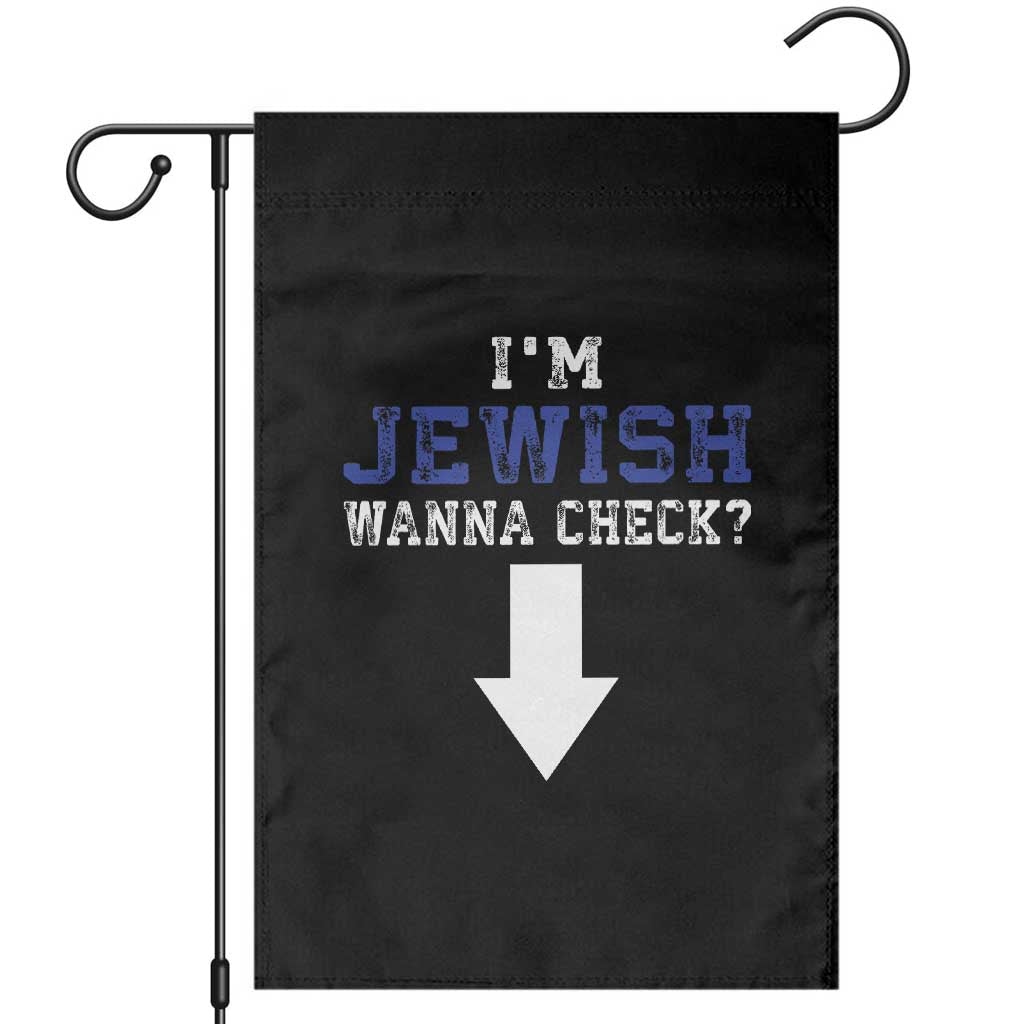 Funny Jewish Garden Flag Im Jewish Wanna Check TS10 Black Print Your Wear