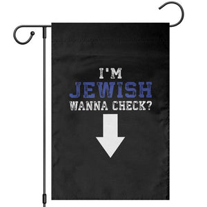 Funny Jewish Garden Flag Im Jewish Wanna Check TS10 Black Print Your Wear