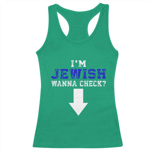 Funny Jewish Racerback Tank Top Im Jewish Wanna Check TS10 Irish Green Print Your Wear
