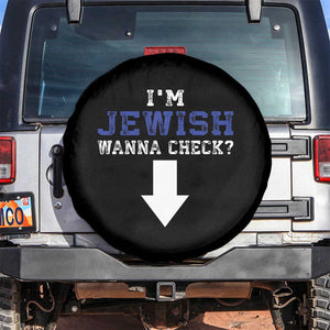 Funny Jewish Spare Tire Cover Im Jewish Wanna Check TS10 No hole Black Print Your Wear