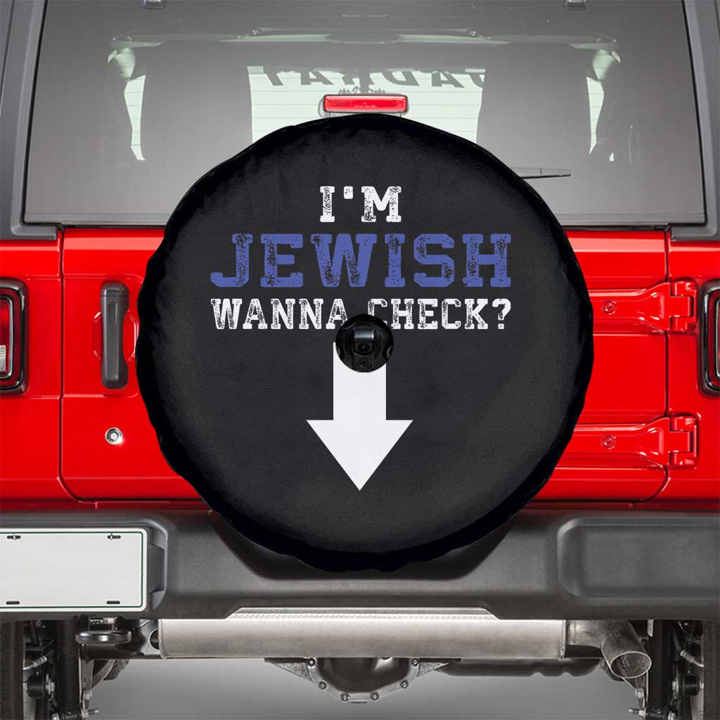 Funny Jewish Spare Tire Cover Im Jewish Wanna Check TS10 Black Print Your Wear