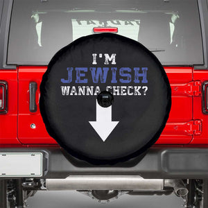 Funny Jewish Spare Tire Cover Im Jewish Wanna Check TS10 Black Print Your Wear