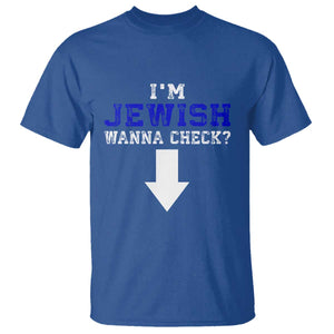 Funny Jewish T Shirt Im Jewish Wanna Check TS10 Royal Blue Print Your Wear