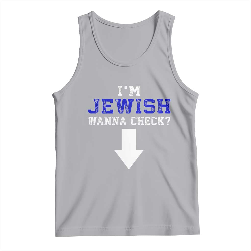 Funny Jewish Tank Top Im Jewish Wanna Check TS10 Athletic Heather Print Your Wear