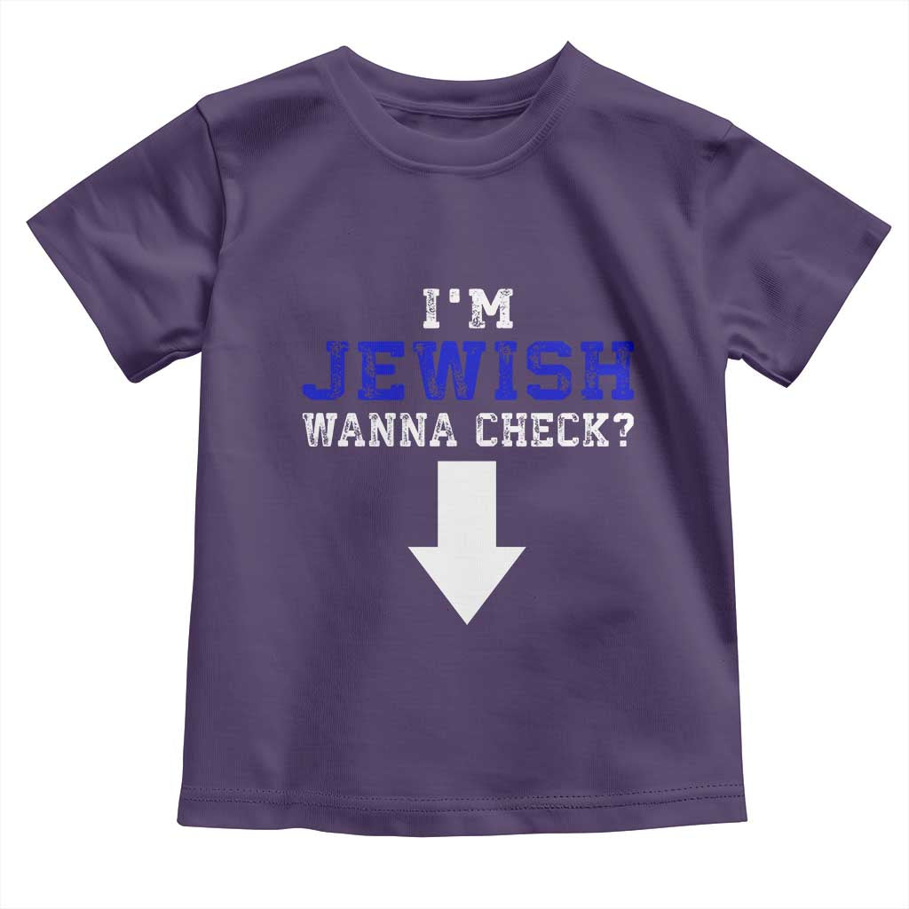 Funny Jewish Toddler T Shirt Im Jewish Wanna Check TS10 Purple Print Your Wear