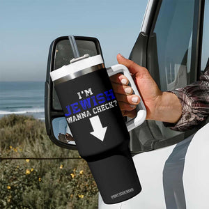 Funny Jewish Tumbler With Handle Im Jewish Wanna Check TS10 Print Your Wear