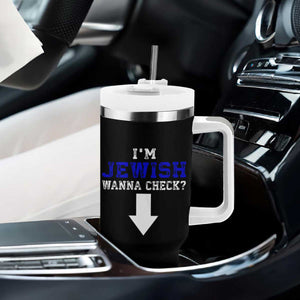 Funny Jewish Tumbler With Handle Im Jewish Wanna Check TS10 Print Your Wear
