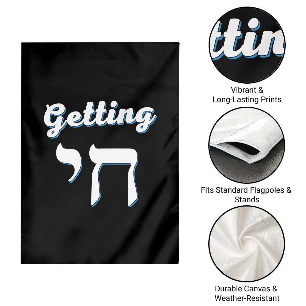 Funny Jewish Garden Flag Getting Chai High Hanukkah Humor TS10 Print Your Wear