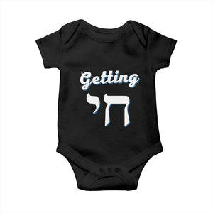 Funny Jewish Baby Onesie Getting Chai High Hanukkah Humor TS10 Black Print Your Wear