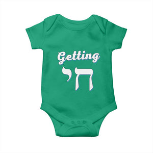 Funny Jewish Baby Onesie Getting Chai High Hanukkah Humor TS10 Irish Green Print Your Wear