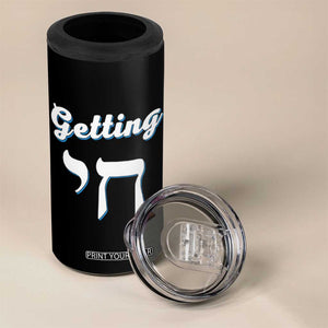 Funny Jewish 4 in 1 Can Cooler Tumbler Getting Chai High Hanukkah Humor TS10 Print Your Wear