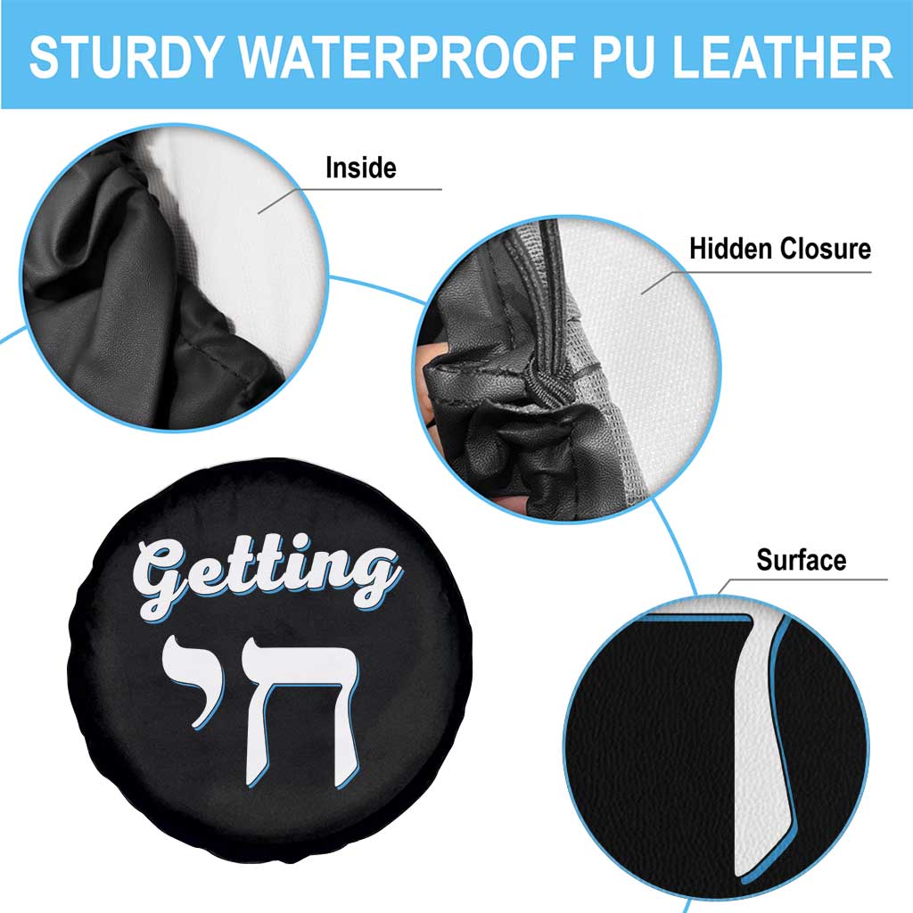 Funny Jewish Spare Tire Cover Getting Chai High Hanukkah Humor TS10 Print Your Wear