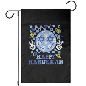 Happy Hanukkah Garden Flag Groovy Star Of David Smile Face Chanukah Pajama TS10 Black Print Your Wear