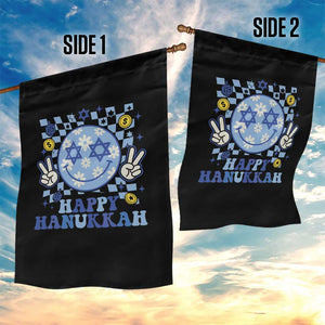 Happy Hanukkah Garden Flag Groovy Star Of David Smile Face Chanukah Pajama TS10 Print Your Wear