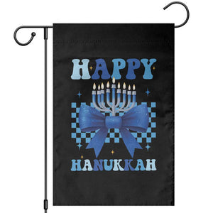 Coquette Hanukkah Garden Flag Jewish Menorah Bow Girls TS10 Black Print Your Wear