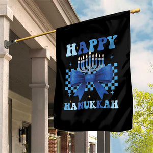 Coquette Hanukkah Garden Flag Jewish Menorah Bow Girls TS10 Print Your Wear