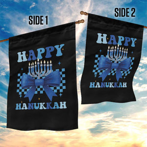 Coquette Hanukkah Garden Flag Jewish Menorah Bow Girls TS10 Print Your Wear
