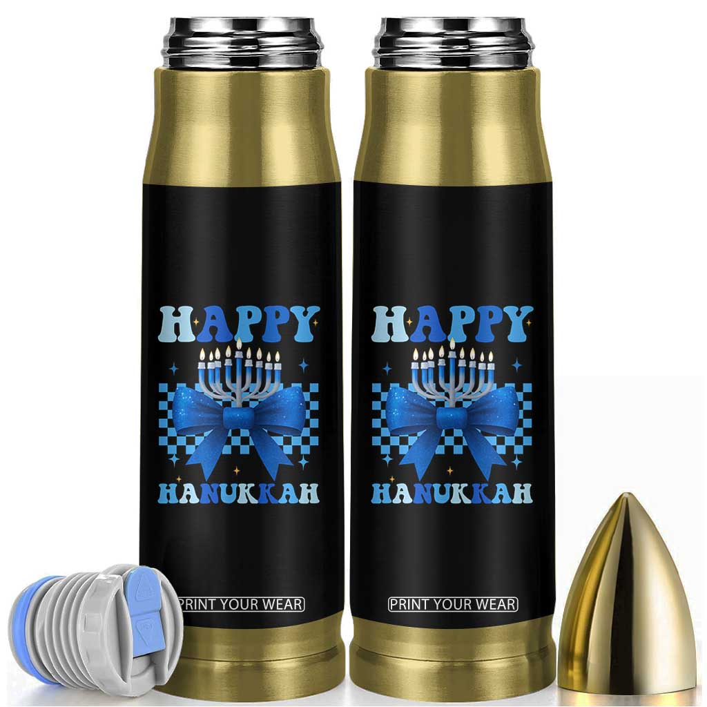 Coquette Hanukkah Bullet Tumbler Jewish Menorah Bow Girls TS10 Black Print Your Wear