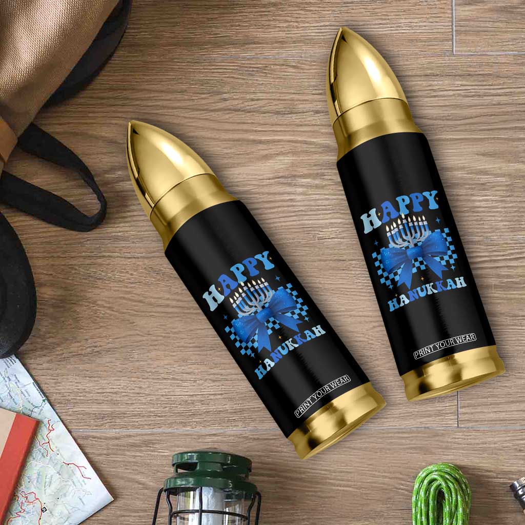 Coquette Hanukkah Bullet Tumbler Jewish Menorah Bow Girls TS10 Print Your Wear