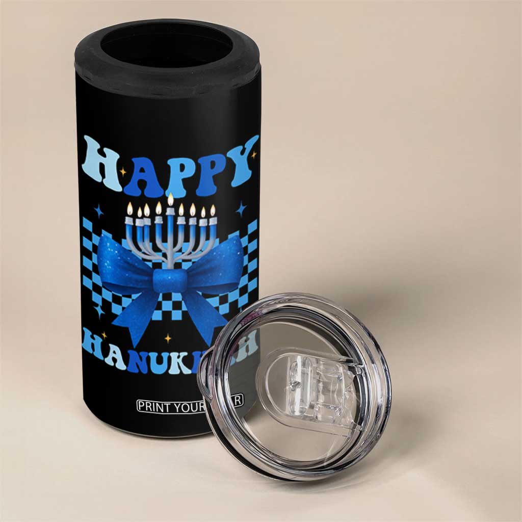 Coquette Hanukkah 4 in 1 Can Cooler Tumbler Jewish Menorah Bow Girls TS10 Print Your Wear