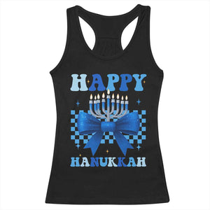 Coquette Hanukkah Racerback Tank Top Jewish Menorah Bow Girls TS10 Black Print Your Wear