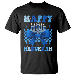Coquette Hanukkah T Shirt Jewish Menorah Bow Girls TS10 Black Print Your Wear