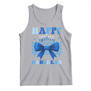 Coquette Hanukkah Tank Top Jewish Menorah Bow Girls TS10 Athletic Heather Print Your Wear