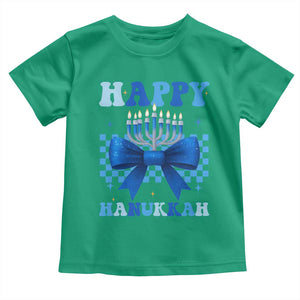 Coquette Hanukkah Toddler T Shirt Jewish Menorah Bow Girls TS10 Irish Green Print Your Wear