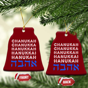 Funny Hanukkah Spelling Ceramic Ornament Jewish Chanukah Humor Hebrew Gifts TS10 Print Your Wear