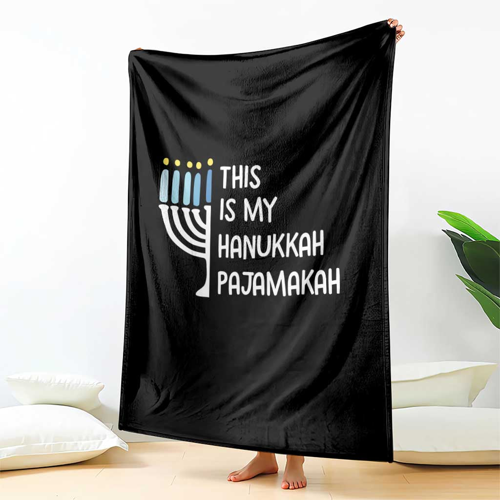 Funny Hanukkah Pajama Throw Blanket This is My Pajamakah Gift Chanukah TS10 Print Your Wear
