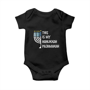 Funny Hanukkah Pajama Baby Onesie This is My Pajamakah Gift Chanukah TS10 Black Print Your Wear