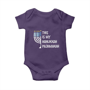 Funny Hanukkah Pajama Baby Onesie This is My Pajamakah Gift Chanukah TS10 Purple Print Your Wear